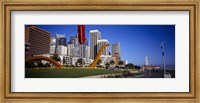 Low angle view of a sculpture in front of buildings, San Francisco, California, USA Fine Art Print