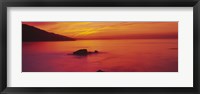 Panoramic view of the sea at dusk, Leo Carillo State Park, Carillo, Los Angeles County, California, USA Fine Art Print