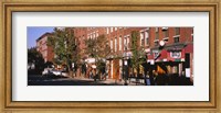 Stores along a street, North End, Boston, Massachusetts, USA Fine Art Print