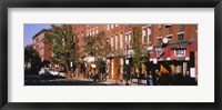 Stores along a street, North End, Boston, Massachusetts, USA Fine Art Print