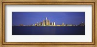 Detroit Waterfront Skyline Fine Art Print