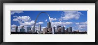 Metal arch in front of buildings, Gateway Arch, St. Louis, Missouri, USA Fine Art Print