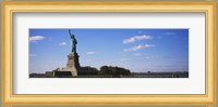 Statue viewed through a ferry, Statue of Liberty, Liberty State Park, Liberty Island, New York City, New York State, USA Fine Art Print