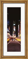 Pedestrians waiting for crossing road, Times Square, Manhattan, New York City, New York State, USA Fine Art Print