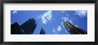 Low angle view of skyscrapers, Columbus Circle, Manhattan, New York City, New York State, USA Fine Art Print