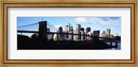 Skyscrapers at the waterfront, Brooklyn Bridge, East River, Manhattan, New York City, New York State, USA Fine Art Print