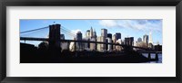 Skyscrapers at the waterfront, Brooklyn Bridge, East River, Manhattan, New York City, New York State, USA Fine Art Print