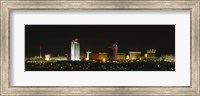 Buildings lit up at night in a city, Las Vegas, Nevada Fine Art Print