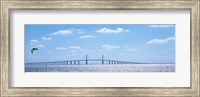 Sunshine Skyway Bridge with Parachuter, Tampa Bay, Florida Fine Art Print