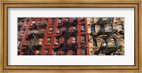 Low angle view of fire escapes on buildings, Little Italy, Manhattan, New York City, New York State, USA Fine Art Print