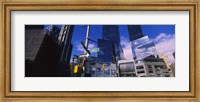 Low angle view of skyscrapers in a city, Columbus Circle, Manhattan, New York City, New York State, USA Fine Art Print