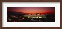 High angle view of a building lit up at night, John F. Kennedy Center for the Performing Arts, Washington DC, USA Fine Art Print