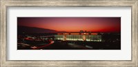 High angle view of a building lit up at night, John F. Kennedy Center for the Performing Arts, Washington DC, USA Fine Art Print