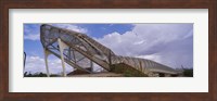 Pedestrian bridge over a river, Snake Bridge, Tucson, Arizona, USA Fine Art Print