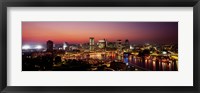 Baltimore with Pink Sky at Dusk Fine Art Print