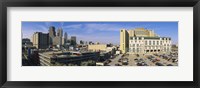 Hospital in a city, Grady Memorial Hospital, Skyline, Atlanta, Georgia, USA Fine Art Print