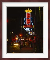 Neon sign lit up at night, B. B. King's Blues Club, Memphis, Shelby County, Tennessee, USA Fine Art Print