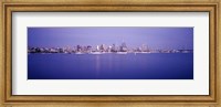 San Diego Waterfront with Purple Sky Fine Art Print