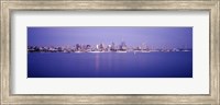 San Diego Waterfront with Purple Sky Fine Art Print