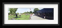 People visiting the Korean War Memorial, Washington DC, USA Fine Art Print