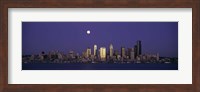 Full moon over Seattle, Washington State Fine Art Print