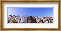 Low angle view of houses in a row, Presidio Heights, San Francisco, California Fine Art Print