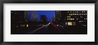 Buildings lit up at night, Century City, Los Angeles, California, USA Fine Art Print