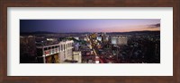 Aerial view of a city, Paris Las Vegas, The Las Vegas Strip, Las Vegas, Nevada, USA Fine Art Print