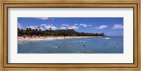 Tourists on the beach, Waikiki Beach, Honolulu, Oahu, Hawaii, USA Fine Art Print
