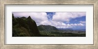 Clouds over a mountain, Kaneohe, Oahu, Hawaii, USA Fine Art Print