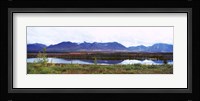 Lake with a mountain range in the background, Mt McKinley, Denali National Park, Anchorage, Alaska, USA Fine Art Print