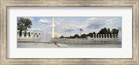 Fountains at a memorial, National World War II Memorial, Washington Monument, Washington DC, USA Fine Art Print