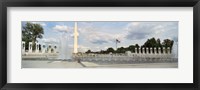 Fountains at a memorial, National World War II Memorial, Washington Monument, Washington DC, USA Fine Art Print