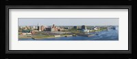 Buildings at the waterfront, Adventure Aquarium, Delaware River, Camden, Camden County, New Jersey, USA Fine Art Print
