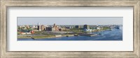 Buildings at the waterfront, Adventure Aquarium, Delaware River, Camden, Camden County, New Jersey, USA Fine Art Print