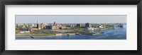 Buildings at the waterfront, Adventure Aquarium, Delaware River, Camden, Camden County, New Jersey, USA Fine Art Print