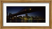 Queensboro Bridge Over East River, Manhattan (night) Fine Art Print