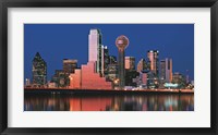 Reflection of skyscrapers in a lake, Digital Composite, Dallas, Texas, USA Fine Art Print