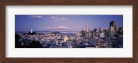 High angle view of a cityscape from Nob Hill, San Francisco, California Fine Art Print