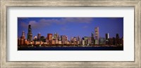 Lake Michigan City Skyline at Dusk, Chicago, Illinois, USA Fine Art Print