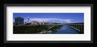 Bridge across a river, Rainbow Bridge, Niagara River, Niagara Falls, New York State, USA Fine Art Print