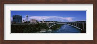 Bridge across a river, Rainbow Bridge, Niagara River, Niagara Falls, New York State, USA Fine Art Print