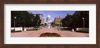 Footpath leading toward a government building, Wisconsin State Capitol, Madison, Wisconsin, USA Fine Art Print