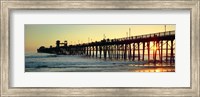Pier in the ocean at sunset, Oceanside, San Diego County, California, USA Fine Art Print