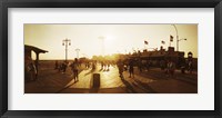 Tourists walking on a boardwalk, Coney Island Boardwalk, Coney Island, Brooklyn, New York City, New York State, USA Fine Art Print