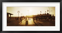 Tourists walking on a boardwalk, Coney Island Boardwalk, Coney Island, Brooklyn, New York City, New York State, USA Fine Art Print