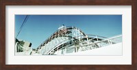 Low angle view of a rollercoaster, Coney Island Cyclone, Coney Island, Brooklyn, New York City, New York State, USA Fine Art Print