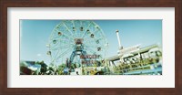 Low angle view of a ferris wheel, Wonder Wheel, Coney Island, Brooklyn, New York City, New York State, USA Fine Art Print