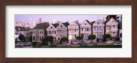 Row houses in a city, Postcard Row, The Seven Sisters, Painted Ladies, Alamo Square, San Francisco, California Fine Art Print