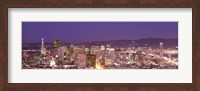 High angle view of a city at dusk, San Francisco, California, USA Fine Art Print
